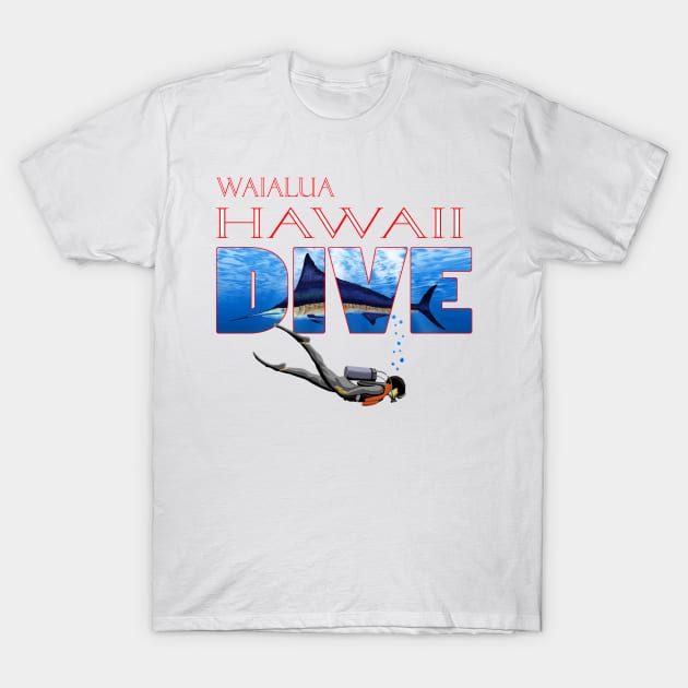EN Hawaii SCUBA Diver Ocean Snorkeling T-Shirt by macdonaldcreativestudios